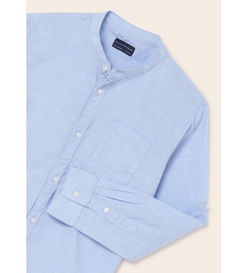 chlapecká modrá košile s mao límcem Mayoral 6115-78