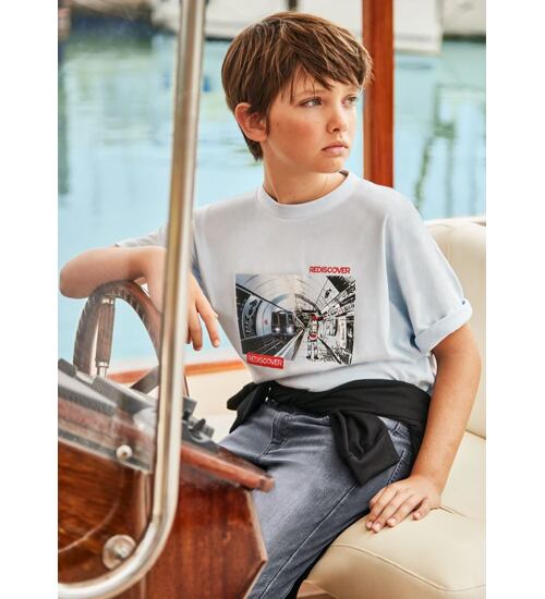chlapecké bavlněné tričko letní rediscover Mayoral 6081-10