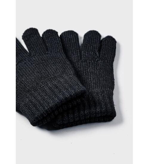 šedé prstové pletené rukavice Mayoral 10585-53