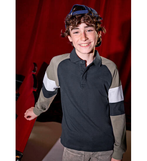 chlapecké triko s límečkem a dlouhým rukávem