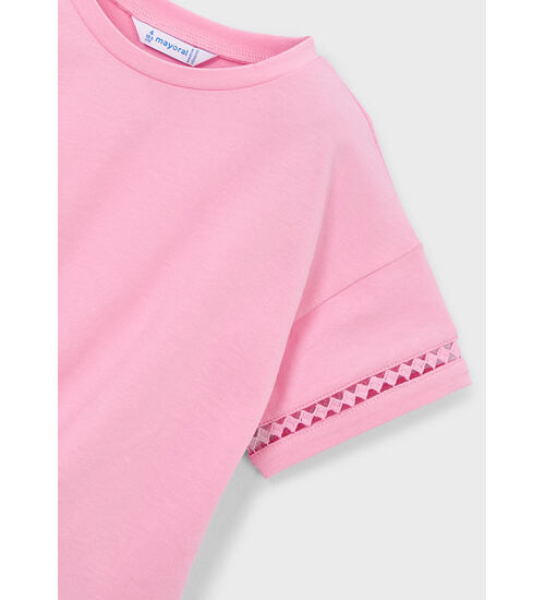 dětské tričko růžové crop Mayoral 3012-82