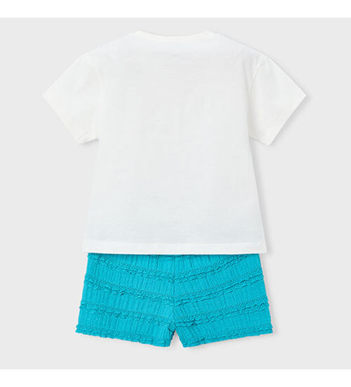 dětské tričko s obrázkem a šortky s kanýrky Mayoral 3231-74