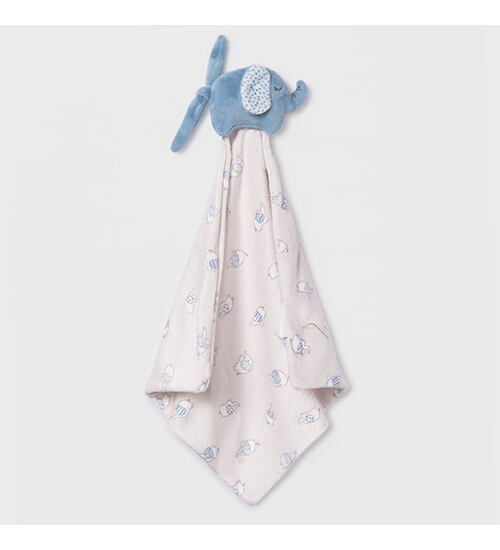 usínáček pro miminko Mayoral 9081-49 slůně s muchlací dečkou a uzlem pro dudlík