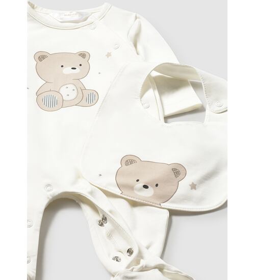 kojenecký overal a slintáček s medvídkem Mayoral 1714-86