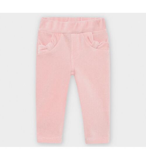 pohodlné teplé kojenecké růžové kalhoty
