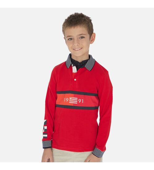Mayoral chlapecké červené tričko polo