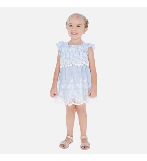 dětské letní modré šaty Mayoral