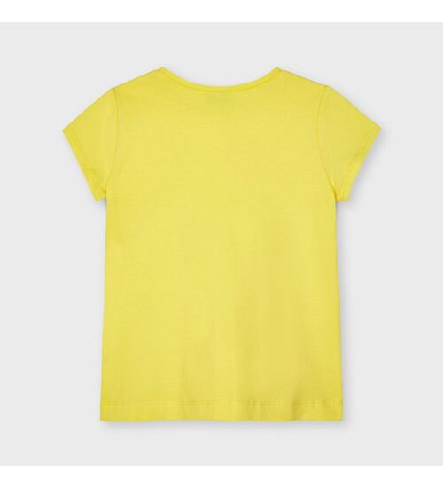žluté květované dětské triko Mayoral 3019-29
