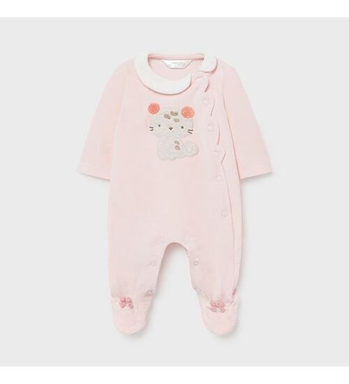 Mayoral Newborn sametový overal kočička 2667-52