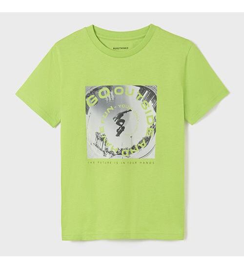 zelené chlapecké triko skate Mayoral 6015-38