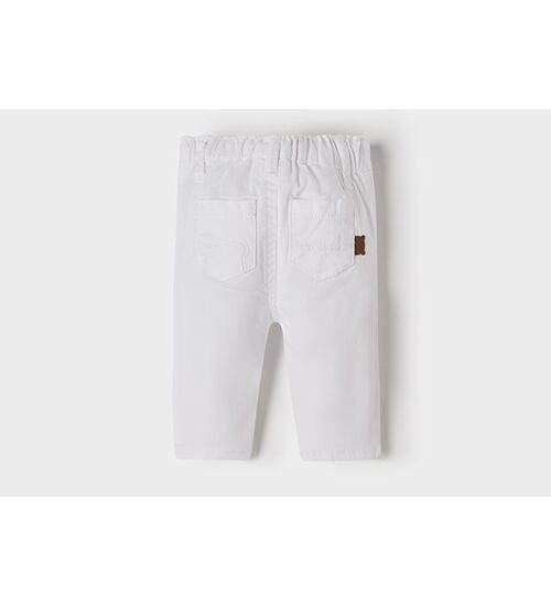 bílé pružné kalhoty pro kojence Mayoral 595-85