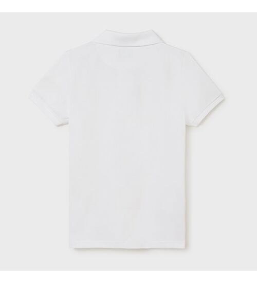 bílé chlapecké tričko s límečkem Mayoral 890-28