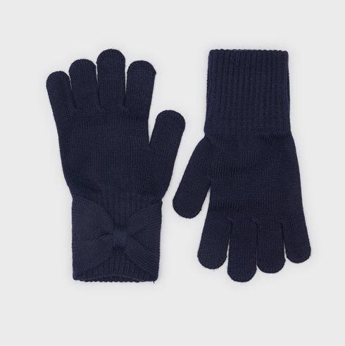 prstové pletené rukavice dívčí Mayoral 10333-88 modré
