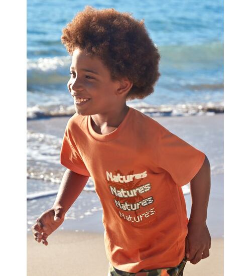 chlapecké letní triko s palmou a nápisy Mayoral 6037-52