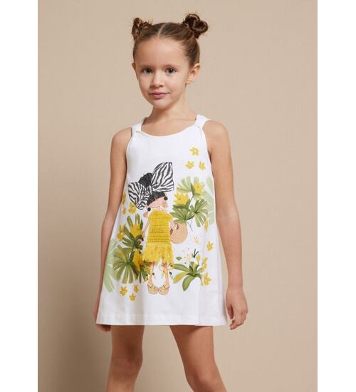dětské letní úpletové šaty s obrázkem Mayoral 3943-85