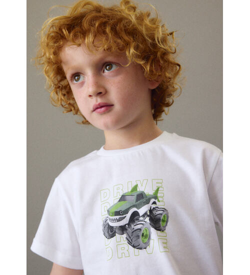 dětské triko a kraťasy v kompletu motiv monster truck Mayoral 3607-81