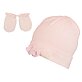 čepička a rukavičky pro novorozence - růžové