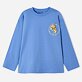 modré dětské triko s veselými obrázky Mayoral 4026-77