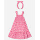 dětské letní šaty růžové s čelenkou Mayoral 3942-55