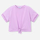 dětské letní tričko jednobarevné fialové bez potisku