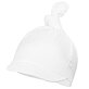 bílý kojenecký letní šátek s kšiltem a uzlem z BIO bavlny Jamiks Fiorello