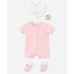 kojenecký letní overal, ponožky a slintáček v kompletu Mayoral 1727-82 pro holčičku