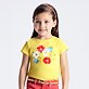 dívčí žluté květované dětské triko Mayoral 3019-29