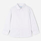 dětská bílá košile s barevným vzorečkem a dlouhým rukávem